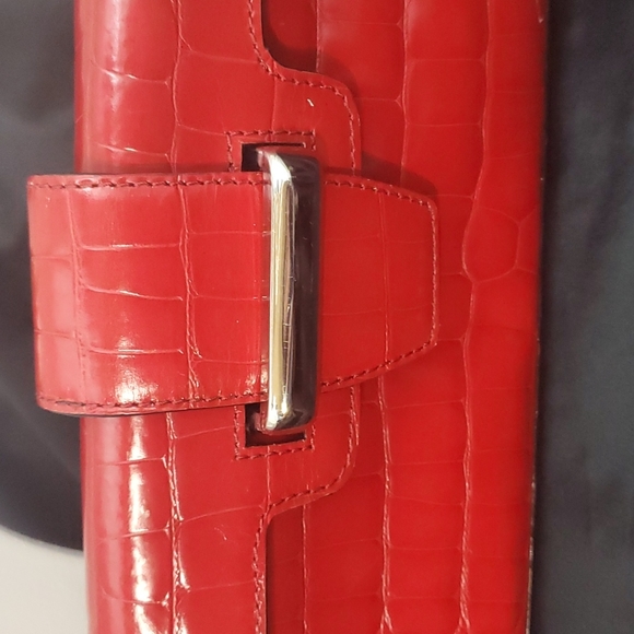 Adrianne Vitadinni Red Leopard Print Small Handbag - Picture 3 of 9